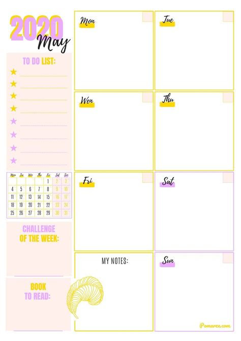 The printable calendars weekly are free to download, print and edit. free printable calendar 2020 may weekly calendar planner planner