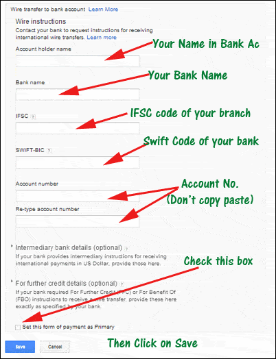 How to Use Direct Bank Transfer for AdSense Payment in ...