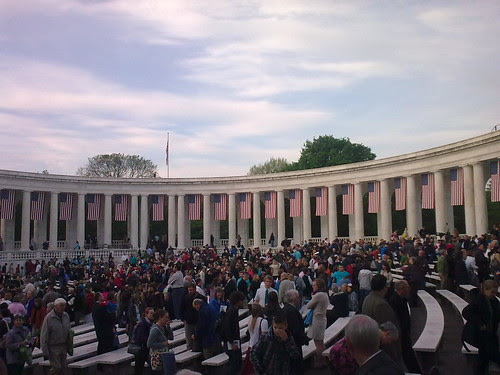 Circle of American Flags