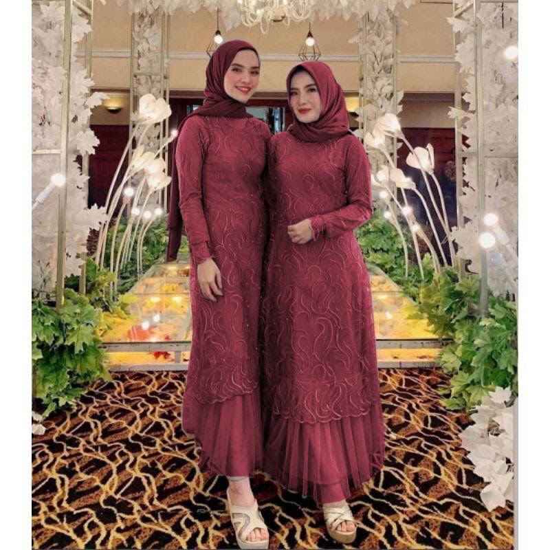 MODEL BARU GAMIS ALDINE BAHAN TILE RUBY MUTIARA MODEL BARU GAMIS ALDINE BAHAN TILE RUBY MUTIARA