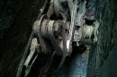 Handout photo of landing gear from a September 11 commercial airliner in New York
