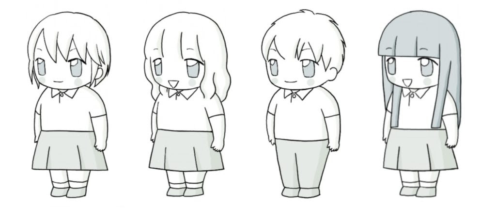 ミニキャラは２ ５頭身で描くのがバランス良いし仕事の発注も多いよ 松元美智子クリエイティブブログ 公式