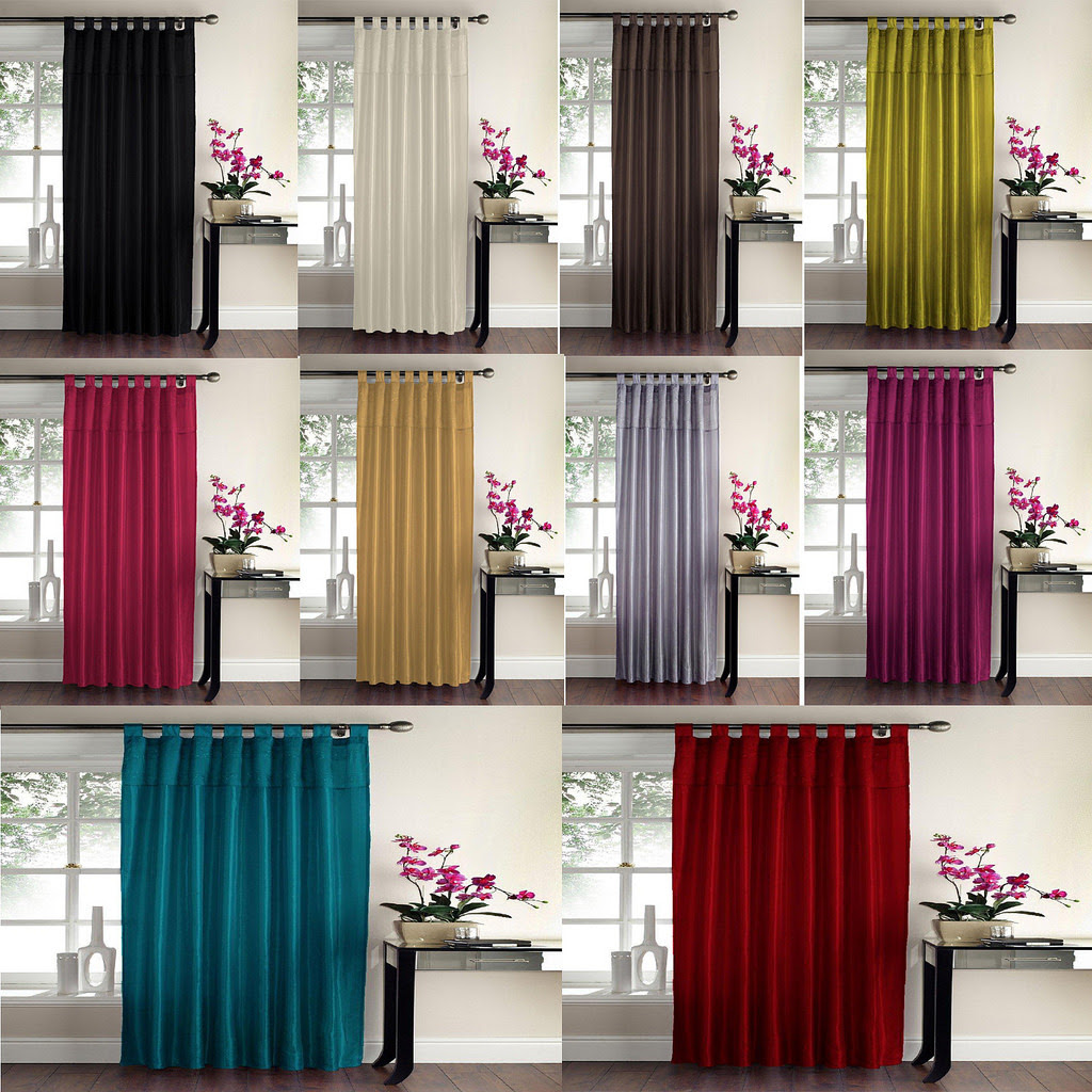 Luxury Sequin Tab Top Panel Swirl Curtain Ready Made ...