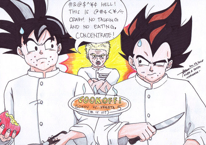 dragon ball z vegeta and goku. Goku and Vegeta in the cook