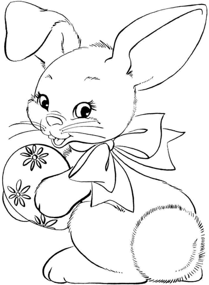 Download Bunny easter coloring pages download and print for free