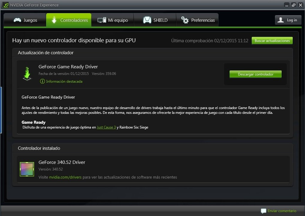 Descargar GeForce Experience 3.4.0.70 - Gratis en Español