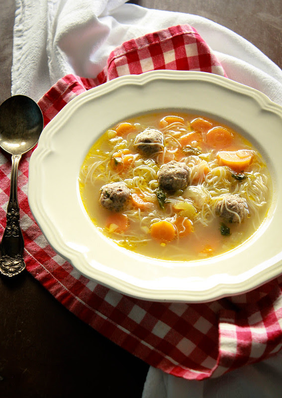 Chicken Kofte Noodle Soup