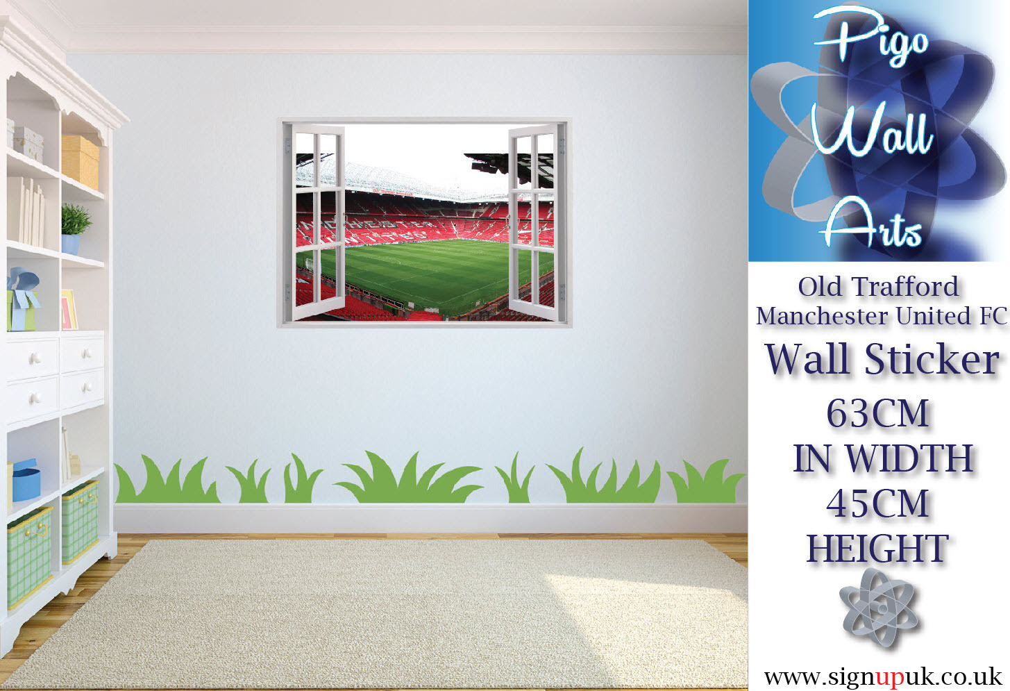  Trafford Manchester United F C 3D Effect Window Wall Sticker  eBay