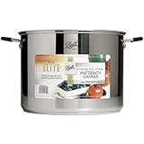 Ball Jar Collection Elite Stainless-Steel 21-Quart Waterbath Canner with Rack and Glass Lid
