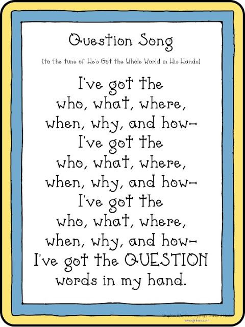 Ideas for when we learn about questions