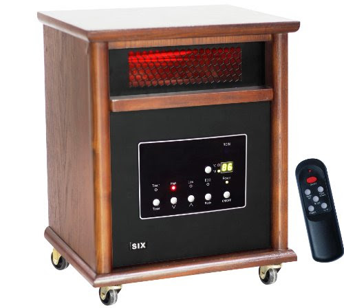 Lifesmart Power Plus 6 Element  1800 Square Foot Infrared Quartz Heater w/Furniture Cabinet Includes Remote 