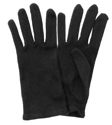 Black Cotton Parade Gloves (Large) On Sale