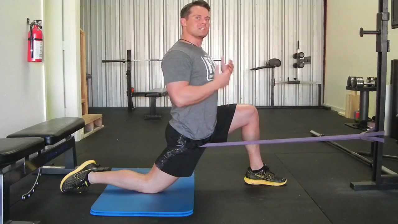 Hip mobility exercises with bands