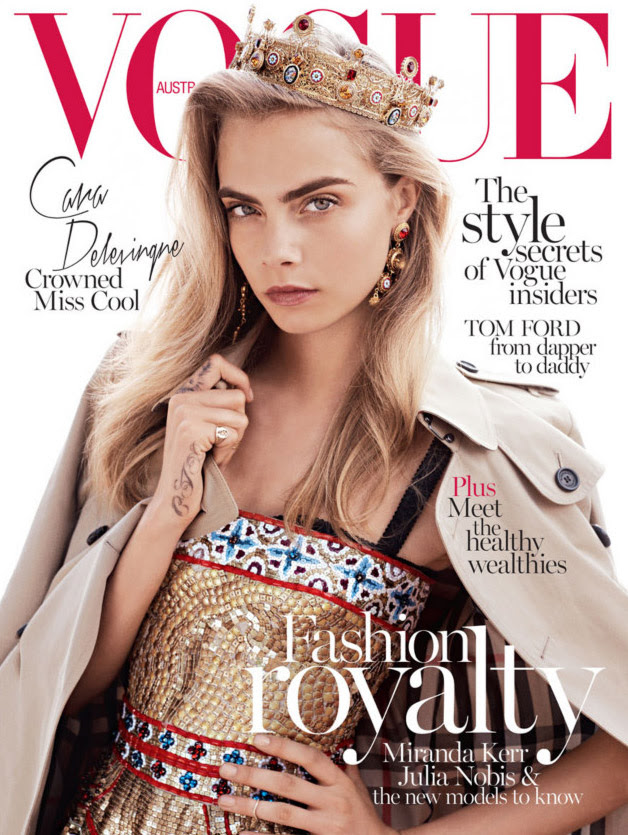 Cara Delevingne Wears the Crown for Vogue Australia s Cara Delevingne Wears the Crown for Vogue Australia s
