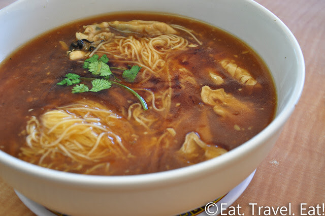 May's Cafe- Arcadia, CA: Intestines & Oysters with Tiny Noodles Soup