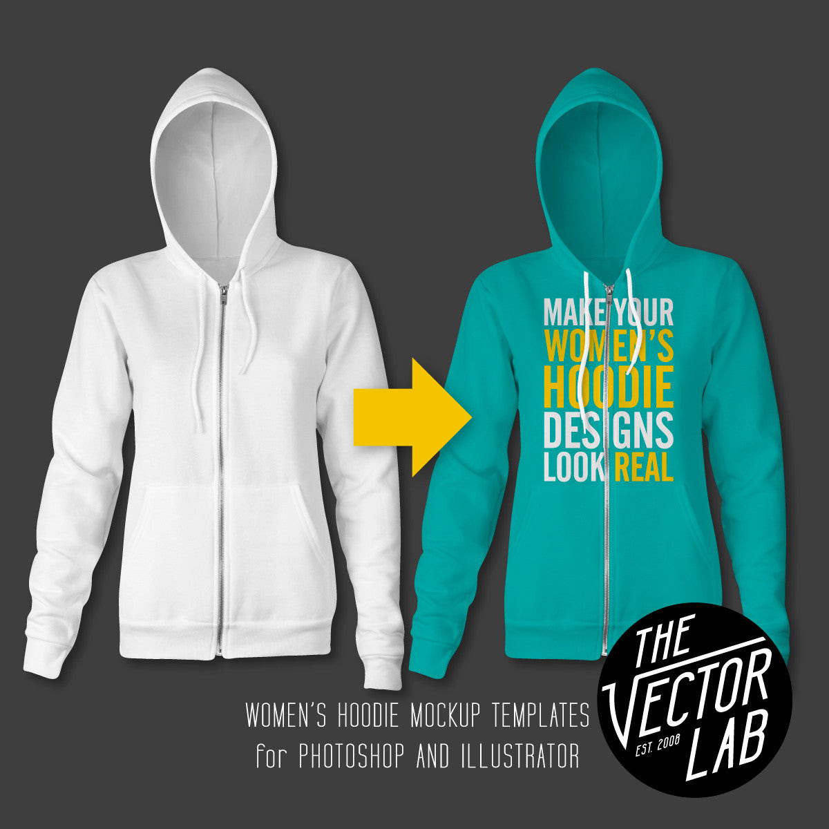 Download Women's Hoodie Mockup Templates - TheVectorLab
