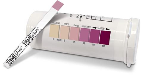 Urinalysis color chart with information on how to interpret the color variations on home urine test strips, including what the color changes . trueplus ketone test strips trividia health