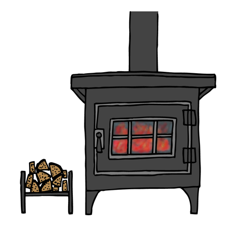 薪ストーブイラスト 冬の暖房器具 無料イラスト配布サイトマンガトップ