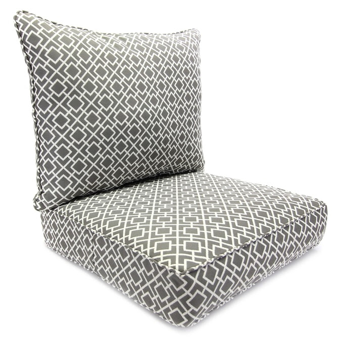 grey chair cushions with ties