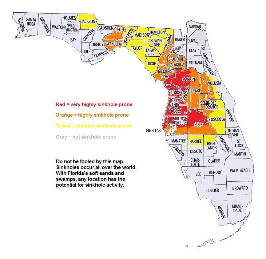 Interactive Sinkhole Map Florida