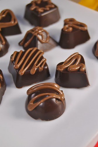 Green chai caramel pralines