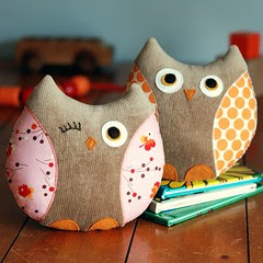 Owl Softies: Stella & Stewart por Retro_Mama