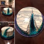 [Homemade] Geode Mirror Glaze Cake