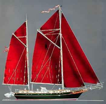 Boat plan Centennial Spray 38 steel and wood sail boat