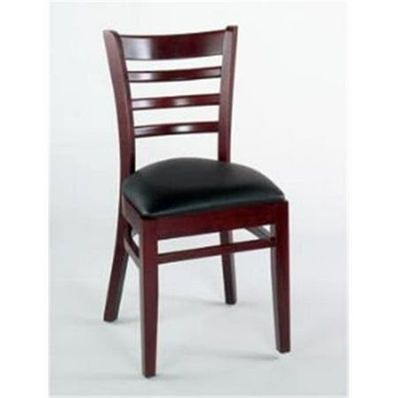 Alston Quality 1105-30UP-W- Ladder Back Stool With Upholstered Seat Walnut Frame