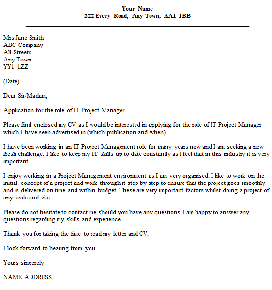 Assistant Project Manager Cover Letter Uk
