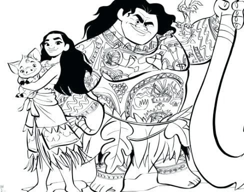 Moana Maui Coloring Pages at GetColorings.com | Free ...