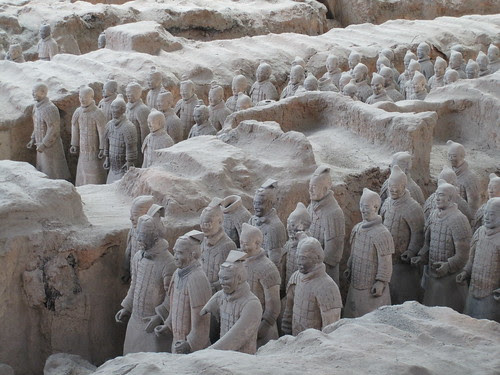 Terracotta soldiers in Xi'an China.