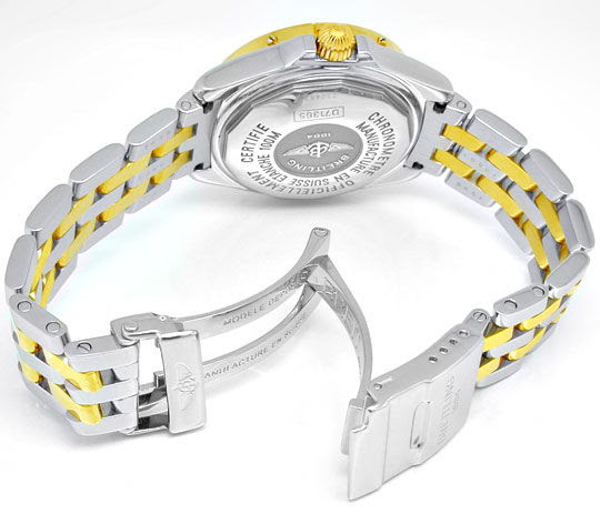 Originalfoto BREITLING B-CLASS DAMEN-UHR STAHLGOLD PILOT 3.830€ NEUZ
