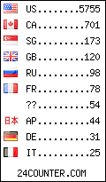 visitors by country counter