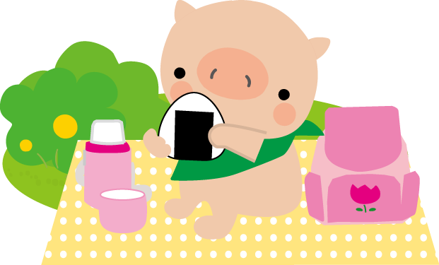 豚 子ぶた のイラスト 無料イラスト フリー素材２