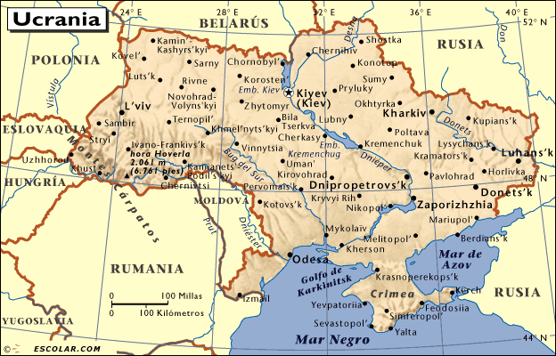 Mapas de Escolar.com - Mapa de Ucrania
