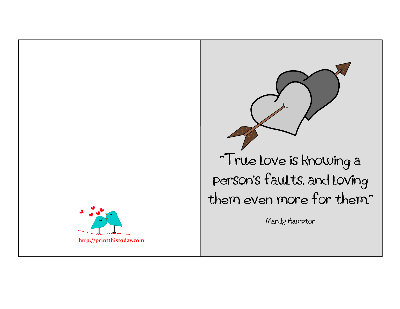 Valentine Card with Love Quote