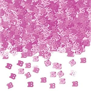 Pink Shimmer 18th Birthday Party Confetti Table Decorations 