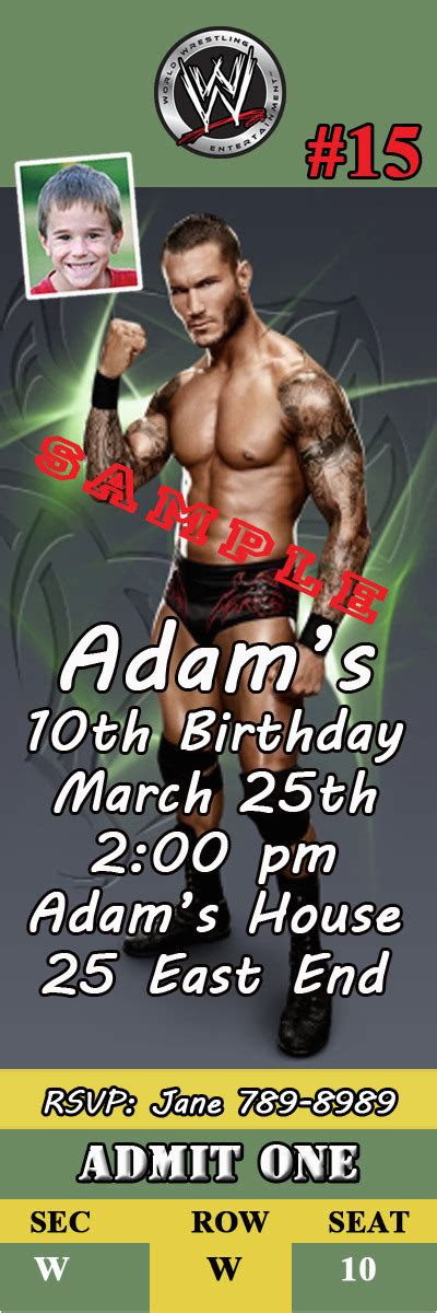  wwe wrestling birthday cards wwe wrestling birthday invitations 10 ea w