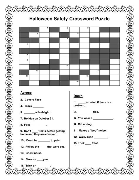  free crosswords for kids activity shelter halloween crossword