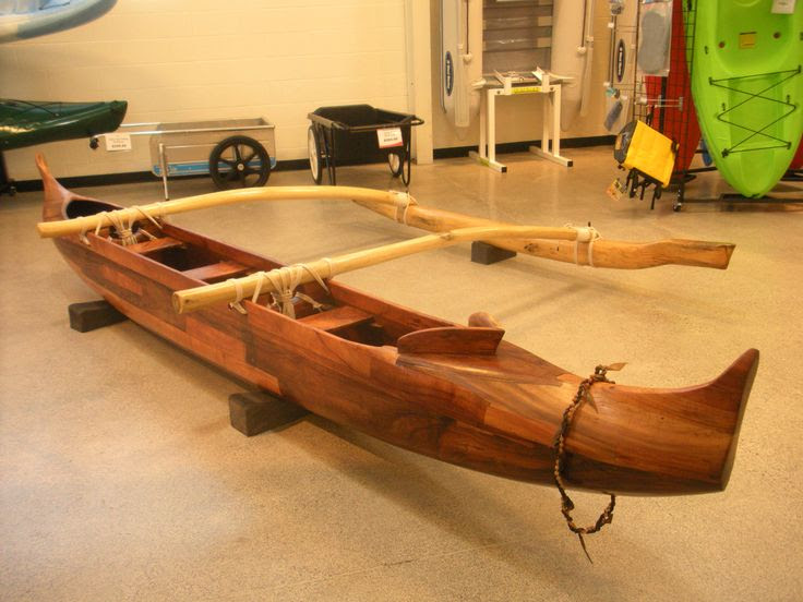 Koa Wood Outrigger Canoe | Paddling not rowing | Pinterest