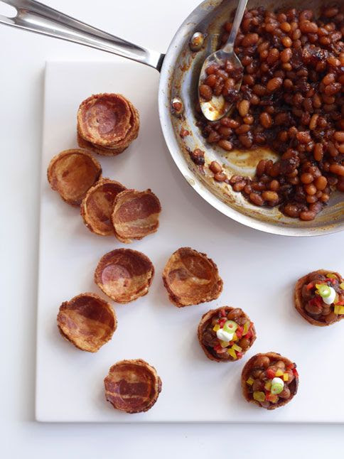 mini bacon bean bites