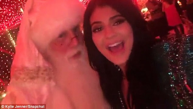 Even Santa made it: Kylie shared a selfie with Kris Kringle himself