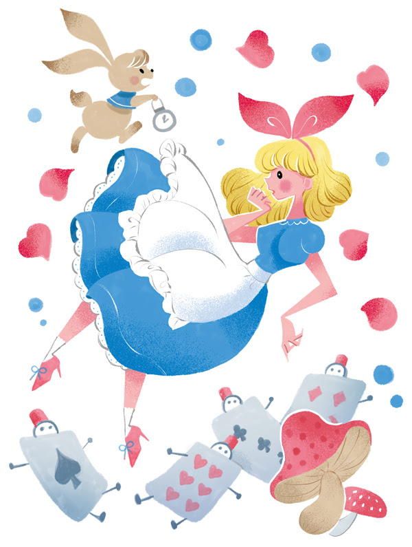 不思議の国のアリスのイラスト イラストレーターうつみちはる
