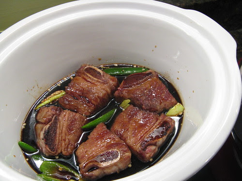 Korean Short Ribs in the pot
