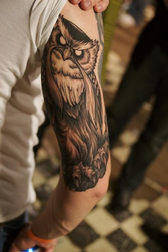 David Bruehl did this tattoo of the Great Owl from the Secret of NIMH for 