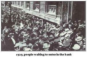 Corrida bancária em 1929.