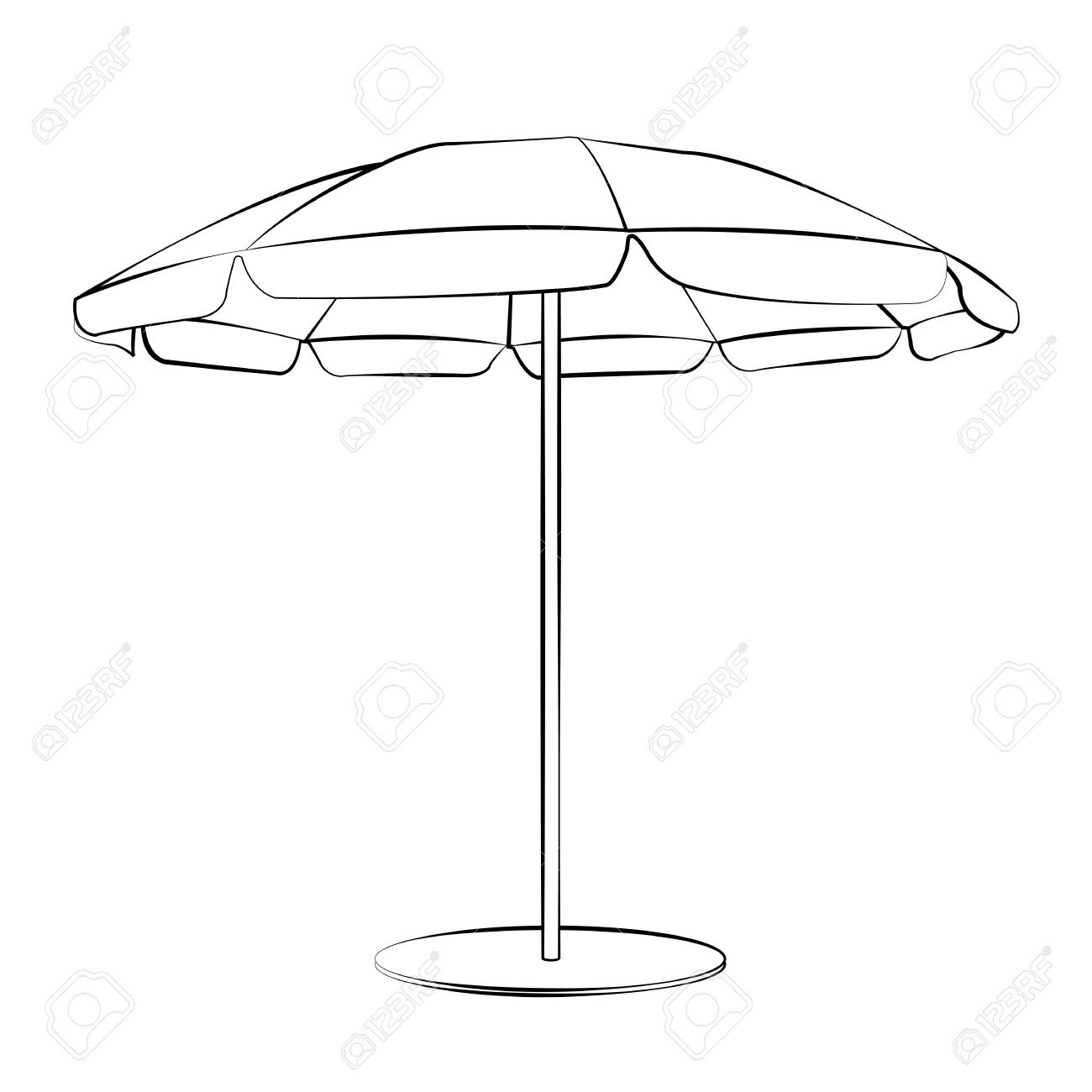 beach clipart outline - Clipground