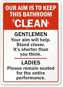 Clean Bathroom Sign