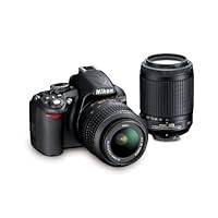 Nikon D3100 14.2MP Digital SLR Camera with 18-55mm VR, 55-200mm VR DX Zoom Lenses and 3-Inch LCD Screen